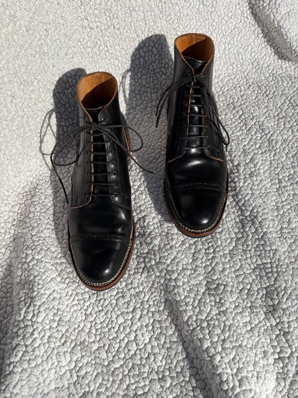 Beautiful Viberg Service Boots, 2030 Last. Black Shell Cordovan , Size 9